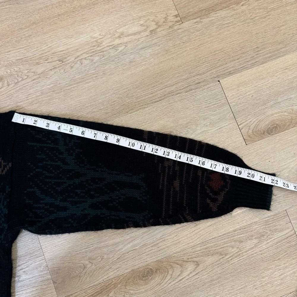 Vintage Astra Fox Hunt Dogs & Horse Equestrian Themed Knit Sweater Size Small - Picture 8 of 8